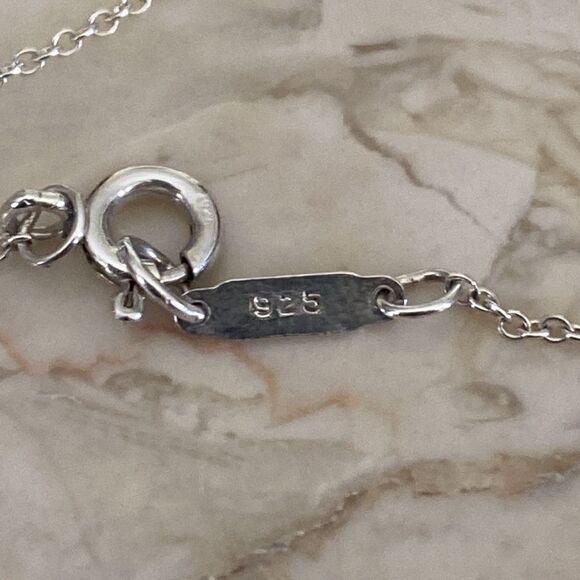 Tiffany & Co. 18K Gold & Sterling Silver Heart & Bow Ribbon Necklace - Picture 6 of 10